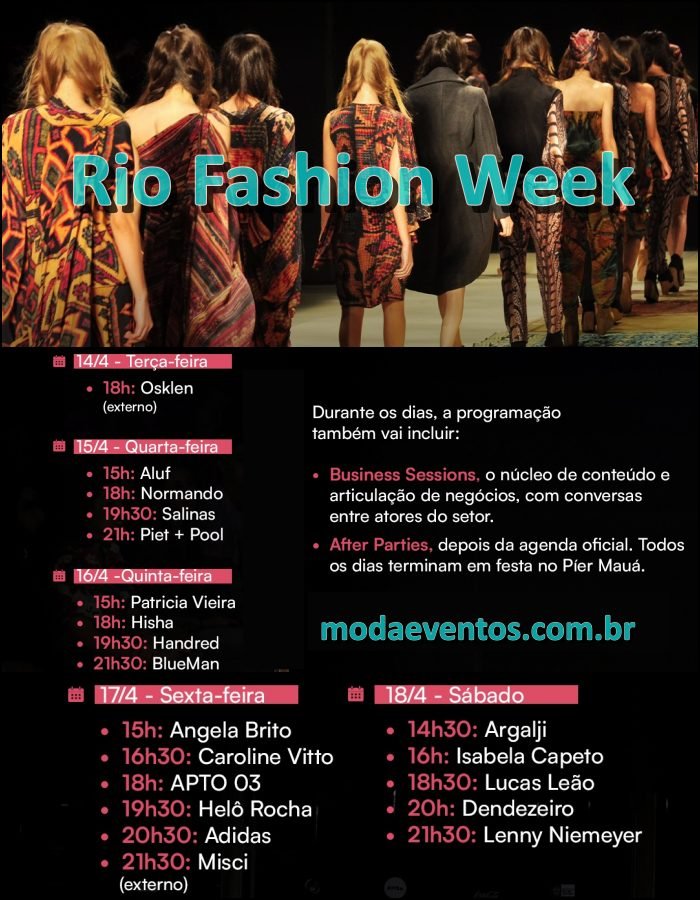 Rio Fashion Week 2026 : a semana de moda no Rio de Janeiro está de volta